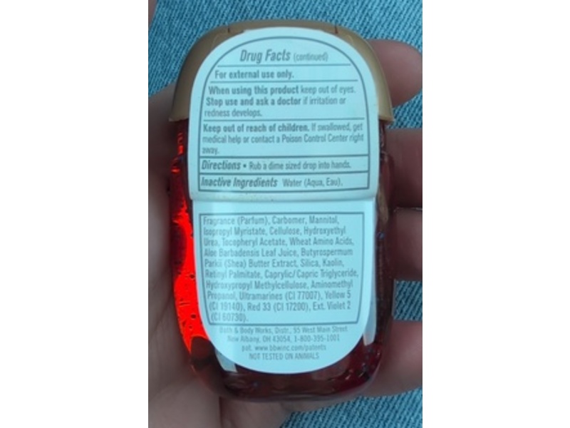 Bath & Body Works Anti-Bacterial Hand Gel, Pumpkin Pecan Waffles, 1oz/29 mL