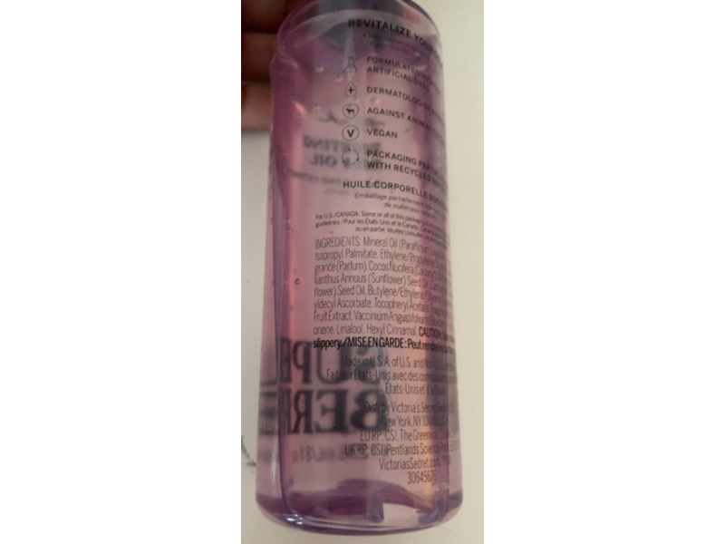Victorias Secret Pink Body Oil, Super Berry, 8 fl oz/236 mL