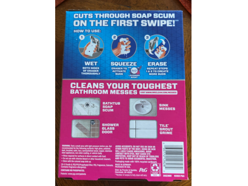 Mr. Clean Magic Eraser Ultra Bath Multi - Purpose Cleaner Pads, Lavender Scent, 5 Count