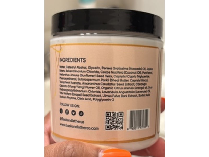 Bask & Lather Moisture n Slip Curling Cream, 8 fl oz