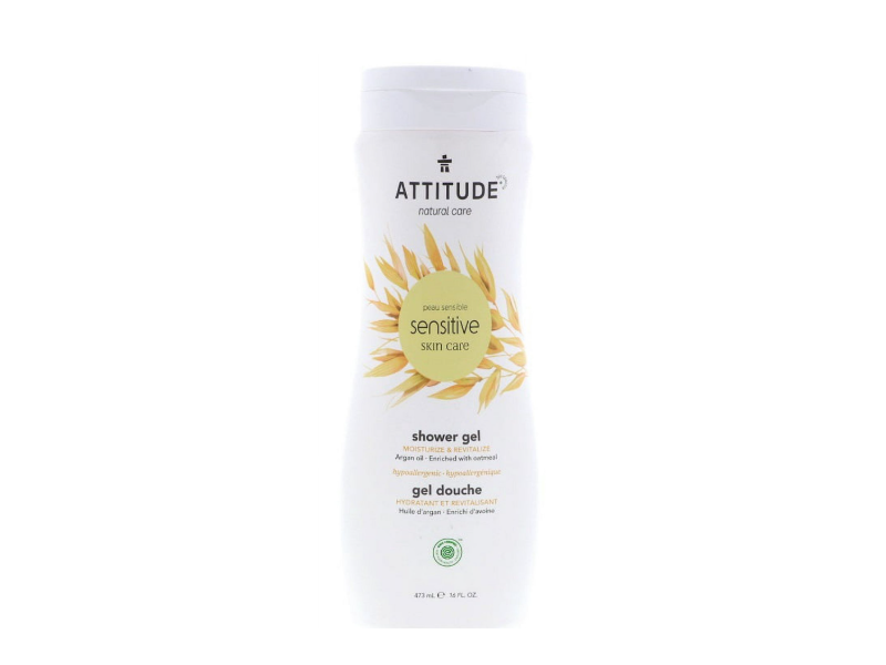 Attitude Oatmeal Sensitive Natural Care Shower Gel, 16 fl oz/473 mL