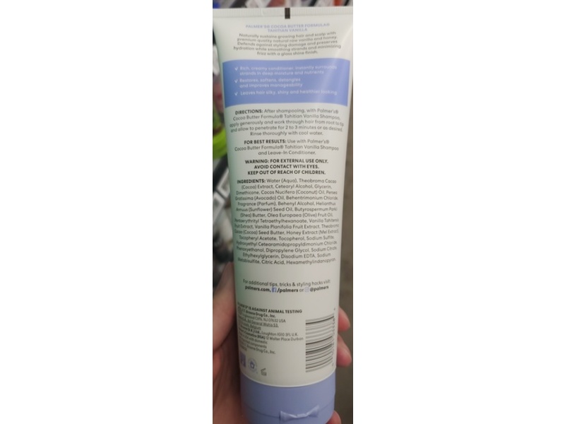 Palmer's Hydrating Indulgence Conditioner, Tahitian Vanilla, 10.6 fl oz/313 mL