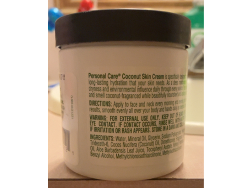 Personal Care Deep Moisturizing Skin Cream, Coconut, 6 oz/170 g