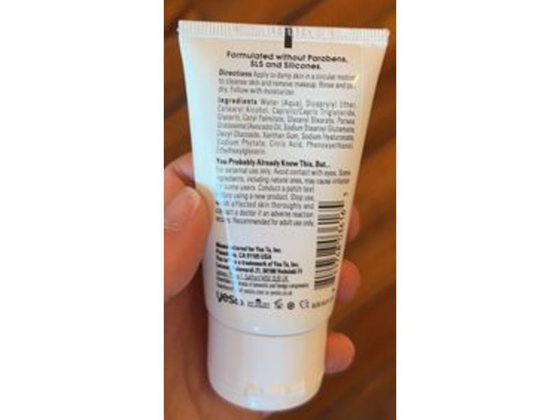 Yes To Avocado Daily Cream Cleanser, 1 fl oz/30 mL