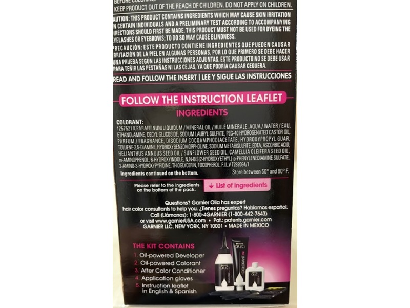 Garnier Olia Oil-Powered Permanent Hair Color, 6.3 Light Golden Brown, 1 Application