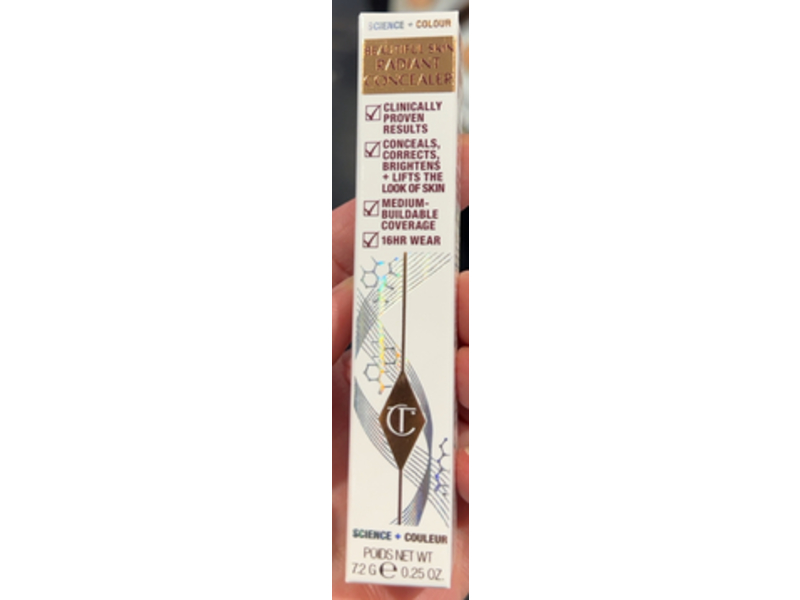 Charlotte Tilbury Beautiful Skin Radiant Concealer, 6 Fair/Medium, 0.25 oz/7.2 g