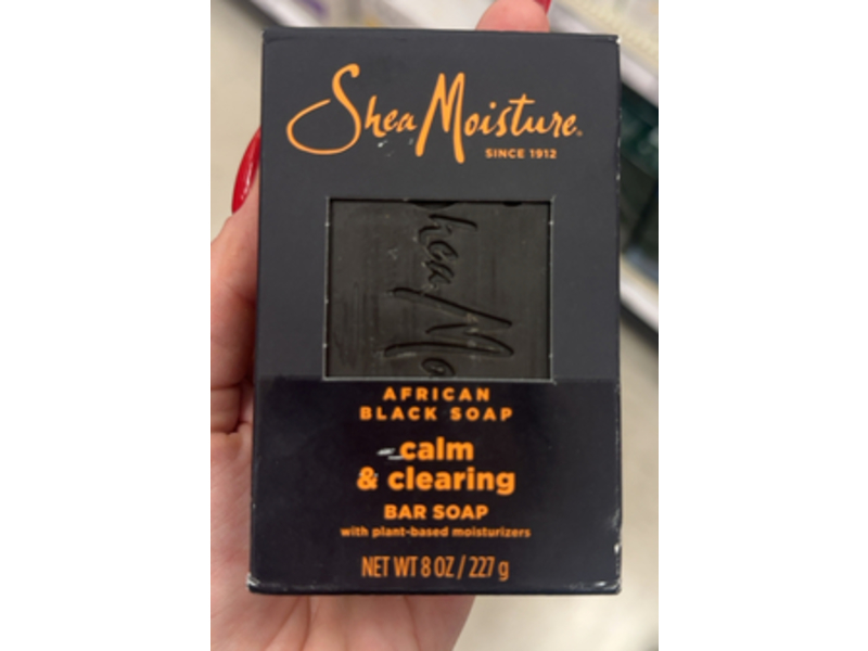 SheaMoisture Calm & Clearing Bar Soap, African Black Soap, 8 oz/227 g