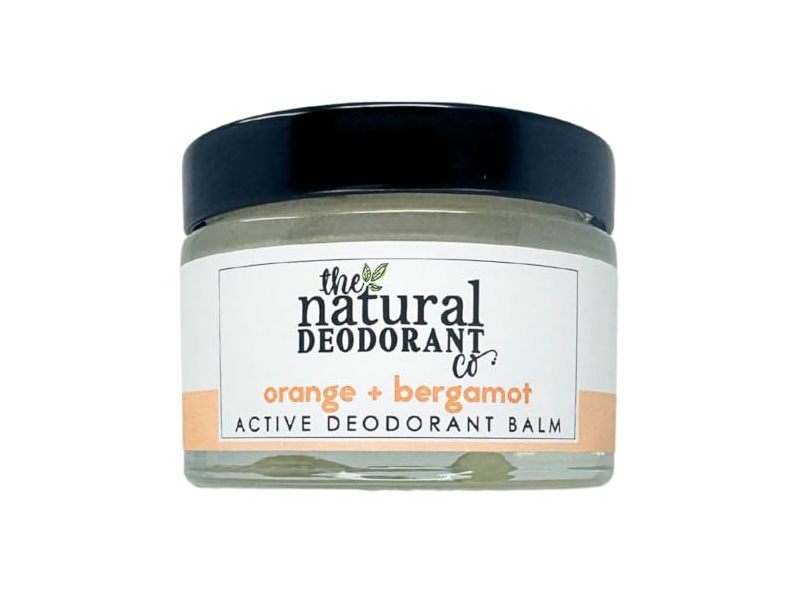 The Natural Deodorant Co Active Deodorant Balm, Orange + Bergamot, 1.94 oz/55 g
