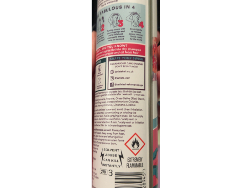 Batiste Dry Shampoo, Eden Bloom, 200 mL
