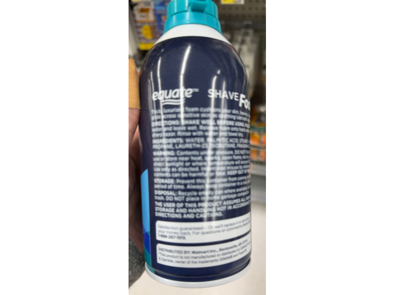 Equate Shave Foam, 10 oz/283 g