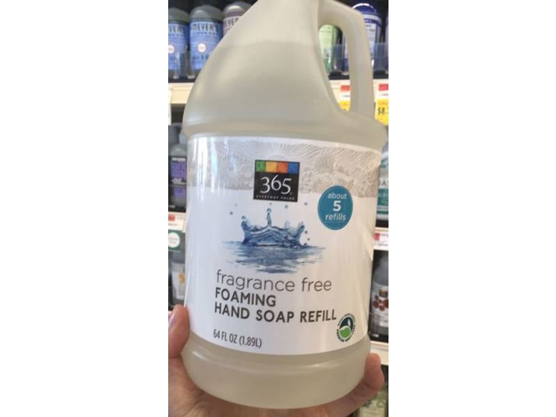 365 Everyday Value Foaming Hand Soap Refill, Fragrance Free, 64 fl oz/1.89 L