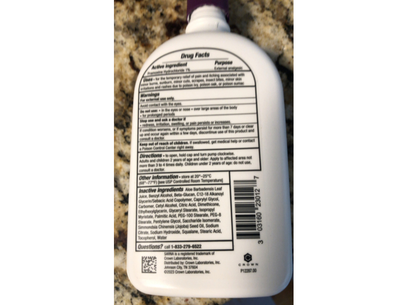 Sarna Sensitive Anti-Itch Lotion, 12 fl oz/355 mL