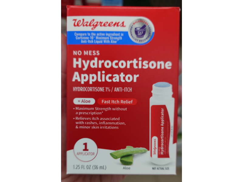 Walgreens Hydrocortisone Applicator Fast Itch Relief Roller, Aloe, 1.25 fl oz/36 mL