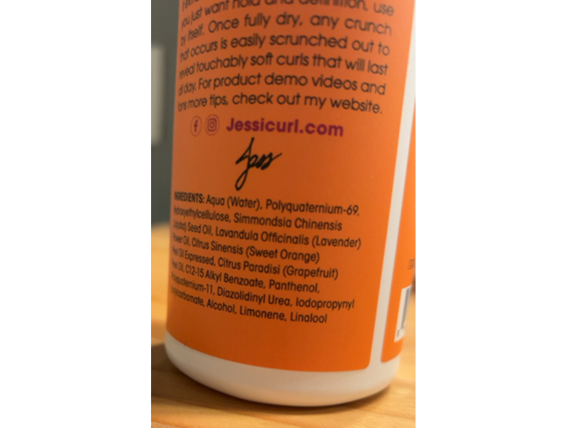 Jessicurl Spiralicious Styling Gel, Citrus Lavender, 16 fl oz/473 mL