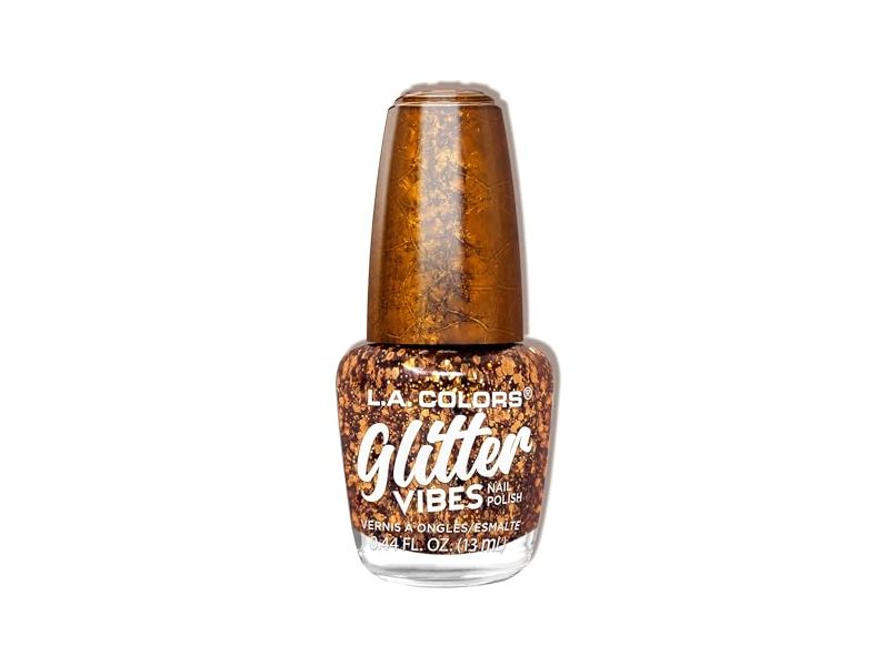 L.A. Colors Glitter Vibes Nail Polish, Finesse, 0.44 fl oz/13 mL