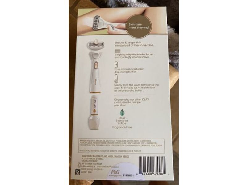 Gillette Venus Radiant Skin Moisturizer & Razors Set, Pearl Powder, 0.54 fl oz/16 mL