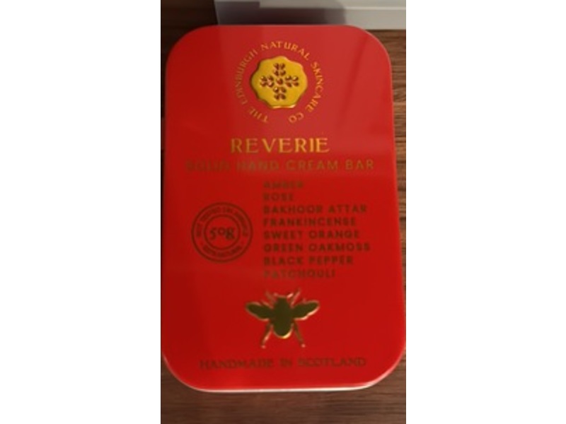 The Edinburgh Natural Skincare Co. Reverie Solid Hand Cream Bar, 50 g