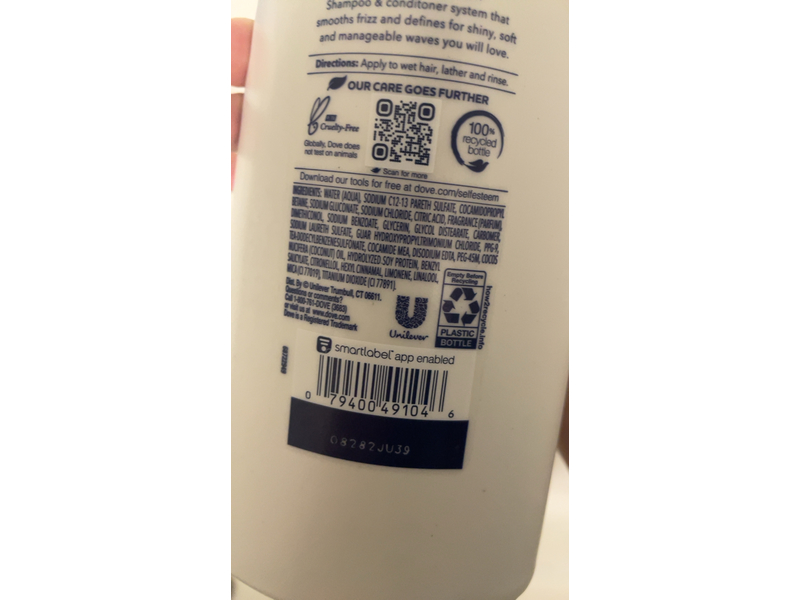 Dove Endless Waves Shampoo, 20.4 fl oz/603 mL