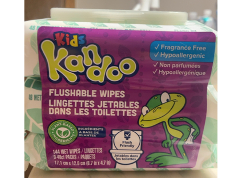 Kandoo Kids Flushable Wipes, 144 Count