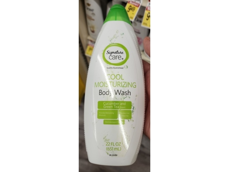 Signature Care Cool Moisturizing Body Wash, Cucumber & Green Tea, 22 fl oz/651 mL