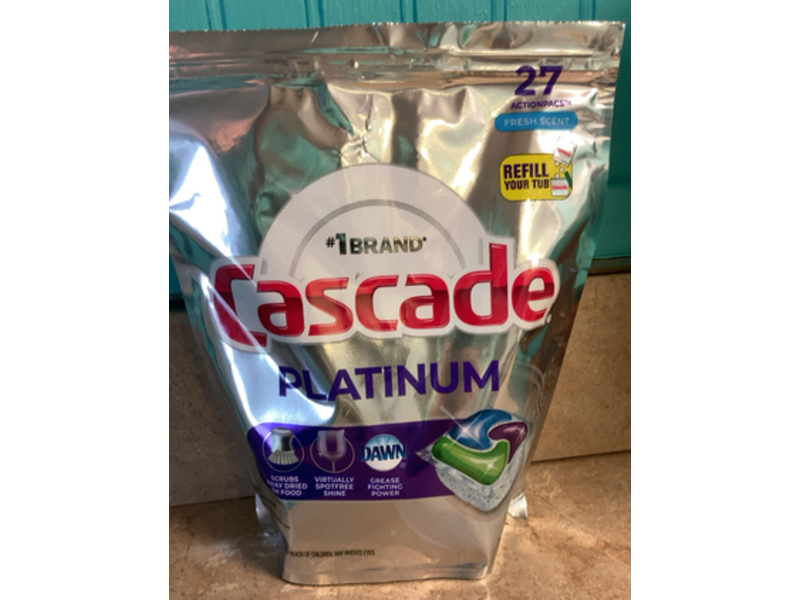 Cascade Platinum ActionPacs, Fresh Scent, 14.0 oz/399 g, 27 Pacs