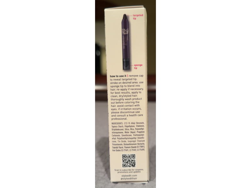 Style Edit Root Cover Up Stick, Dark Brown, 0.11 oz/3.1 g