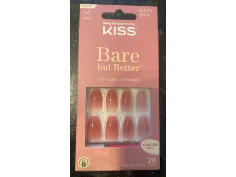 Kiss Bare But Better TruNude Nail Shades Kit, Bare Nude, 28 Count