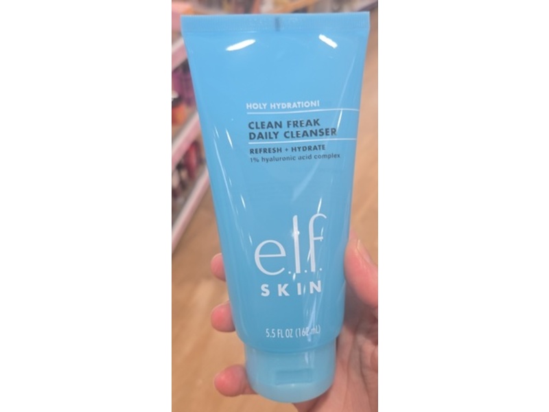e.l.f. Skin Holy Hydration Clean Freak Daily Cleanser, 5.5 fl oz/162 mL