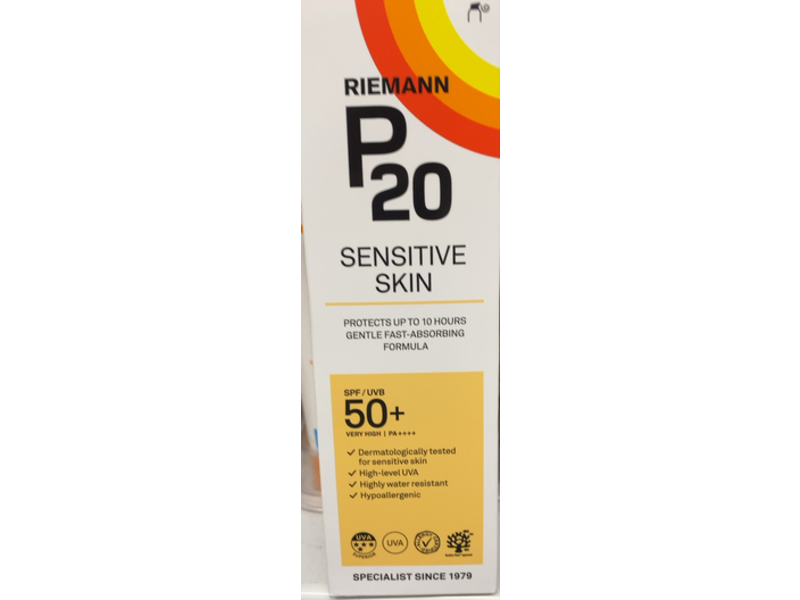 P20 Riemann Sensitive Skin Sunscreen, SPF 50+ PA++++, 100 mL