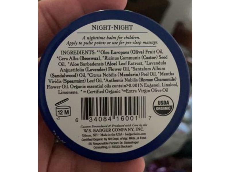 Badger Night Balm, Lavender & Chamomile, 2 oz/56 g