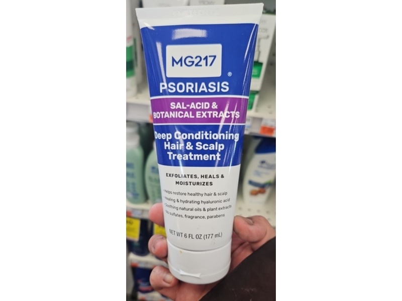 MG217 Psoriasis Sal-Acid & Botanical Extracts Deep Conditioning Hair & Scalp Treatment, 6 fl oz/177 mL