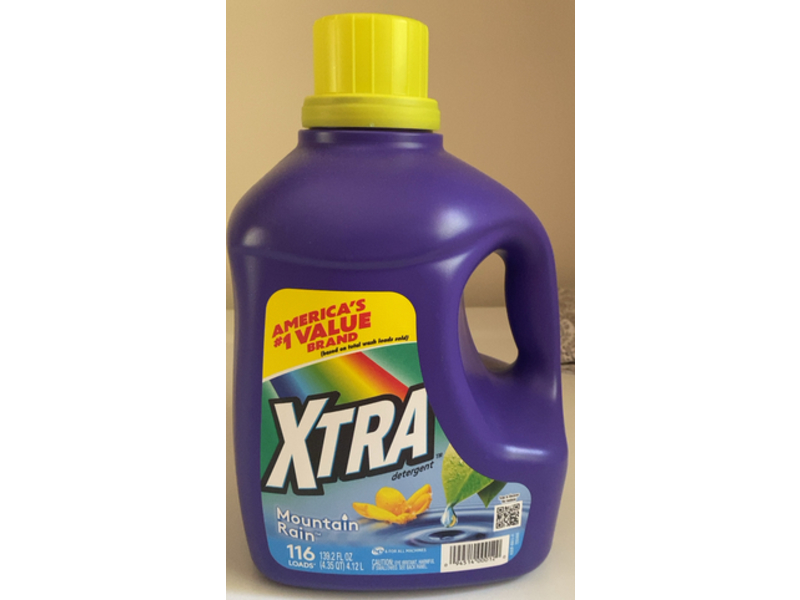 Xtra, Liquid Detergent Mountain Rain, 116 Loads, 139.2 fl oz