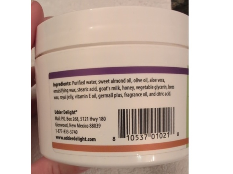 Udder Delight Queen Bee Cream Rich Moisturizing Goat Milk Hand & Body Cream, Royal Jelly & Honey, 8 fl oz/24o mL