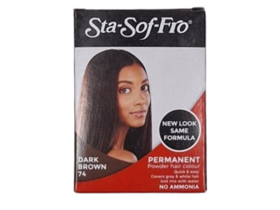 Sta-Sof-Fro Permanent Powder Hair Color, 74 Dark Brown, 0.28 fl oz/8 g
