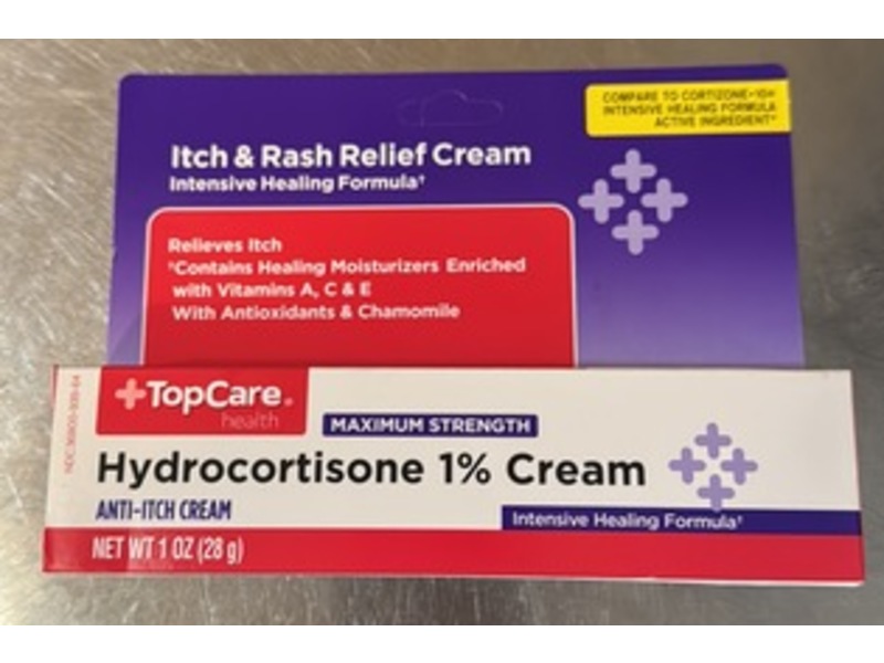 TopCare Health Hydrocortisone 1% Anti-Itch Cream, Maximum Strength, 1 oz/28 g