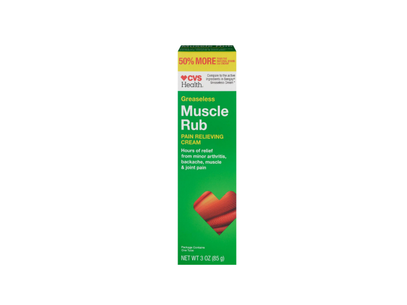 CVS Health Greaseless Muscle Rub Pain Relieving Cream, 3 oz/85 g