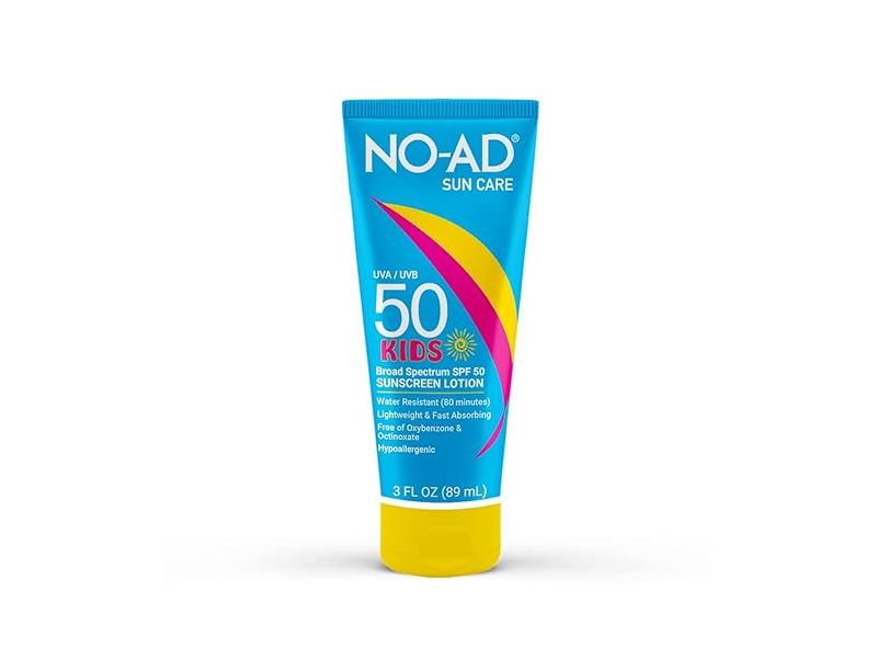 NO-AD Kids Sunscreen Lotion, SPF 50, 3 fl oz/89 mL