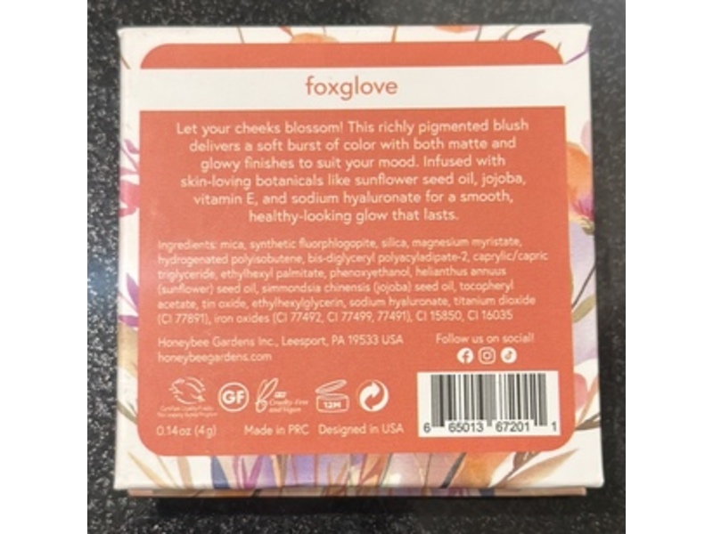 Honeybee Gardens Wildflower Blooming Blush, Foxglove, 0.14 oz/4 g