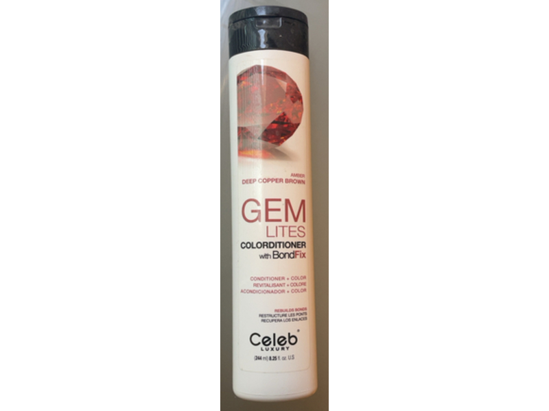 Celeb Luxury Gem Lites Colorditioner, Amber Deep Copper Brown, 8.25 fl oz/244 mL