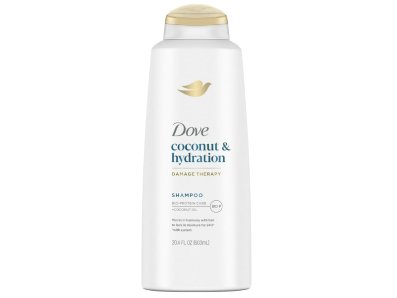 Dove Damage Therapy Shampoo, Coconut & Hydration, 20.4 fl oz/603 mL