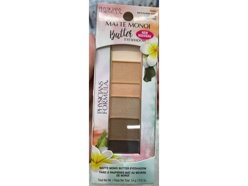 Physicians Formula Matte Monoi Butter Eyeshadow, Blushed Nudes, 0.12 oz/3.4 g