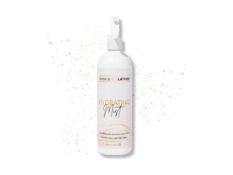 Bask & Lather Hydrating Hair Mist, 16 fl oz/473 mL