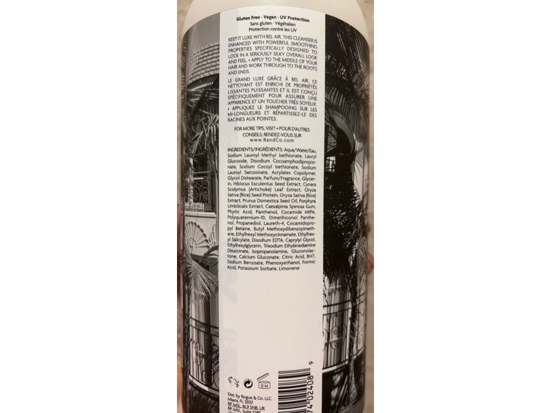 R+Co Bel Air Smoothing Shampoo, Anti-Oxidant Complex, 33.8 fl oz/1000 mL