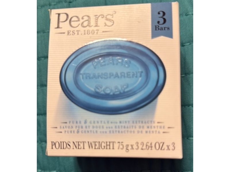 Pears Soap, Mint Extract, 32.64 oz/75 g