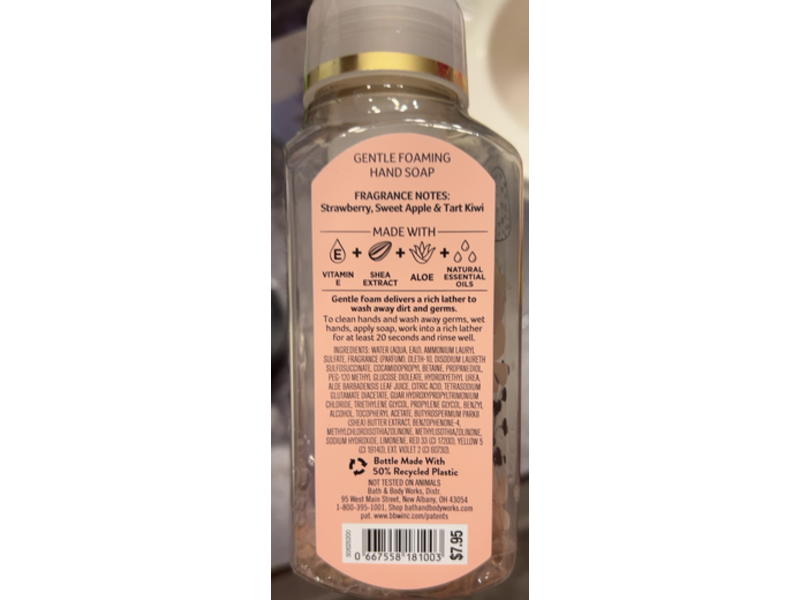 Bath and Body Works Gentle Foaming Hand Soap, Strawberry Kiwi,8.75 fl oz/259 mL