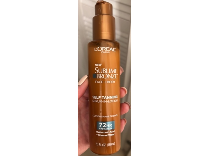 Loreal Paris Sublime Bronze Face + Body Self Tanning Serum In Lotion, 5.1 fl oz/150 mL