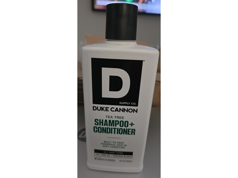 Duke Cannon Supply Co. Shampoo + Conditioner, Tea Tree, 14 fl oz/414 mL