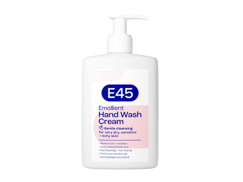 E45 Emollient Hand Wash Cream, Fragrance-Free, 8.5 fl oz/250 mL