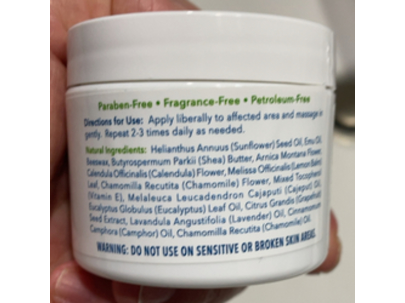 Emu Joy Banish My Pain Relief Balm, Arnica, Camphor & Emu Oil, 2 oz/57.6 g