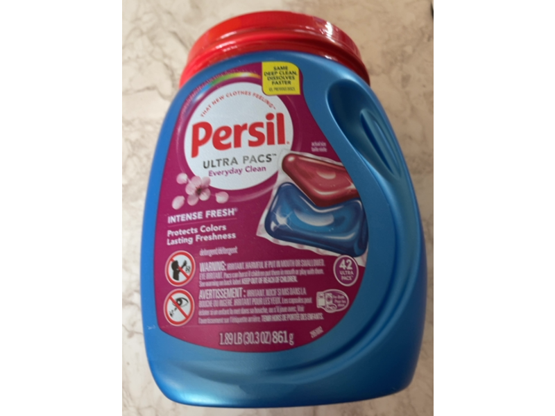 Persil Ultra Everyday Clean Laundry Detergent Pacs, Intense Fresh, 42 Pacs, 30.3 oz/861 g